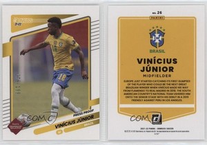 2021 Panini Donruss Road to Qatar Press Proof Purple /199 Vinicius Junior Jr #26