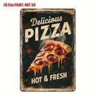 Vintage Pizza Tin Sign Aluminum Sign 8x12 Funny Kitchen Wall Art Decor