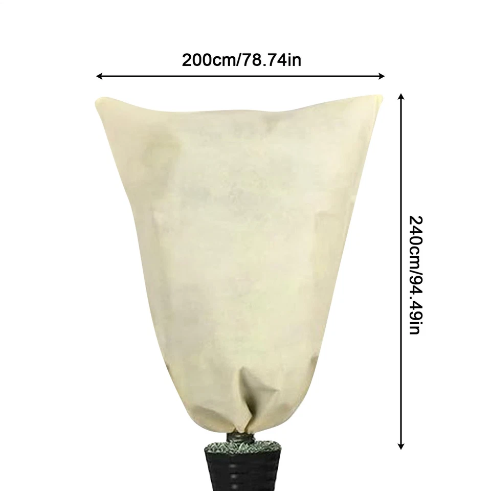 Cubiertas para plantas protección contra congelación con cordón transpirables portátiles cálidas  Foto 2 de 4