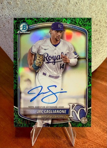 2025 Bowman Chrome - Jac Caglianone Prospect Auto Green Grass #/99 Rookie Royals