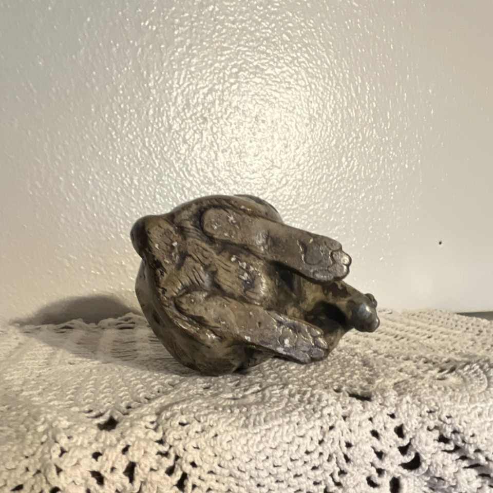 Bronze Rabbit Figurine Decorative Sculpture Collectible Art Home Decor ...