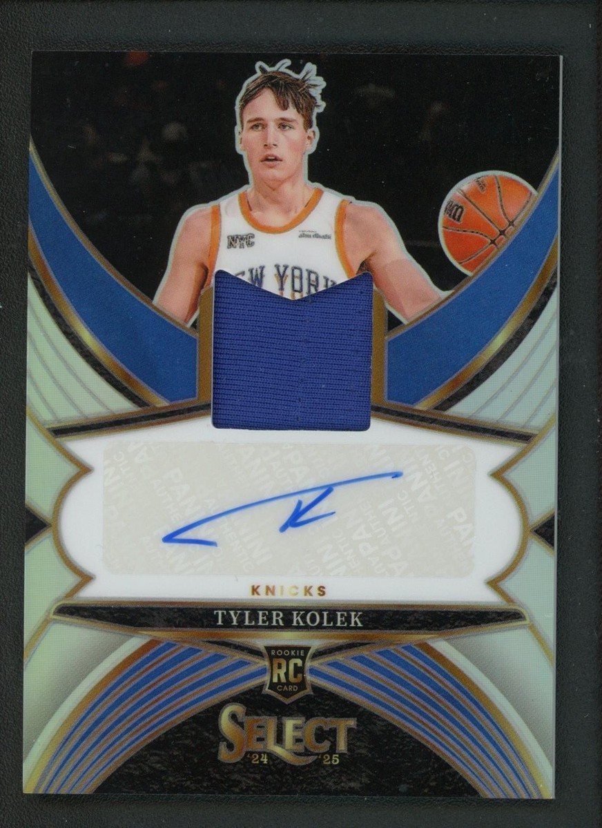 2024-25 TYLER KOLEK 052/199 AUTO JERSEY PANINI SELECT SILVER RC