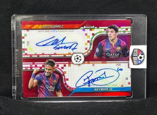 Topps Finest 2024-25 Soccer Dual Auto Red Luis Suarez And Neymar /5