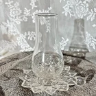 Vintage 1960s Federal Glass Clear Candle Holder; Fairy Light/Lamp