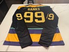ADAM BANKS MIGHTY DUCKS Pull Over Hockey Jersey XL  Silk SCREENED — photo 4