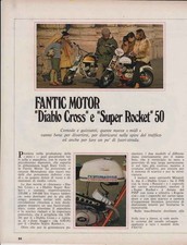 PUBBLICITA'  TEST  FANTIC MOTOR DIABLO CROSS/50 '72 MOTOITALIANE MOTOSPORT EPOCA