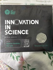 Great Britain, 2019 50p Coin (Stephen Hawking), Unc in Royal Mint Pack - Available on eBay