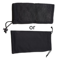 Soft Glasses Storage Pouch Cleaning Cloth with Drawstring Closure Solid Color