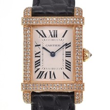 CARTIER Tank Sino wards WA102231 K18YG Diamond Bezel Quartz Ladies Z#138335