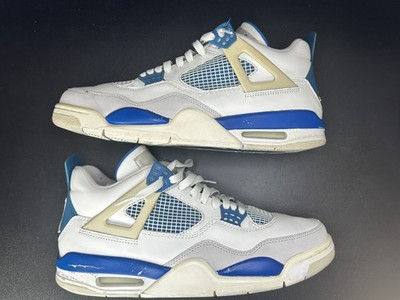 NIKE AIR JORDAN IV 4 RETRO OFF WHITE MILITARY BLUE CEMENT 308497-141 10.5 2006