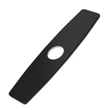 10-Inch Rectangular Deck Plate, Matte Black, Kitchen Bathroom
