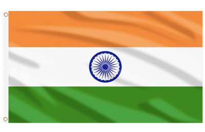 Tiranga 5 Fuß x 3 Fuß Indien Flagge zwei Ösen National Cricket dreifarbig Sportveranstaltungen