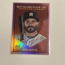 2025 Topps Update Series Most Valuable Players Jose Altuve MV-13 Pink Foil SP