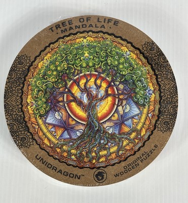 TREE OF LIFE UNIDRAGON MANDALA ORIGINAL WOODEN PUZZLE 350 PIECE FACTORY SEALED