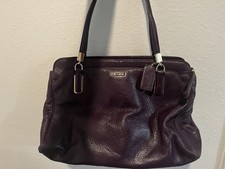 Coach Brown Leather Large Satchel And Wallet Set