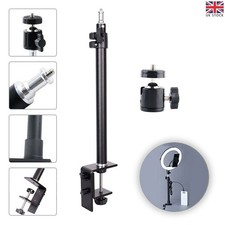 360°  Table Desk Mount C-clamp Stand 1/4" Ball Head for DSLR Camera Ring Light