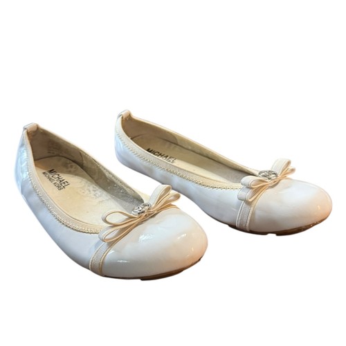 Michael Kors Rover Lux White Patent Leather Ballet Shoes Size 4 - Picture 2 of 10