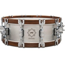 PDP by DW Concept Select Aluminum Snare Drum With Walnut Hoops 14 x 5 in.