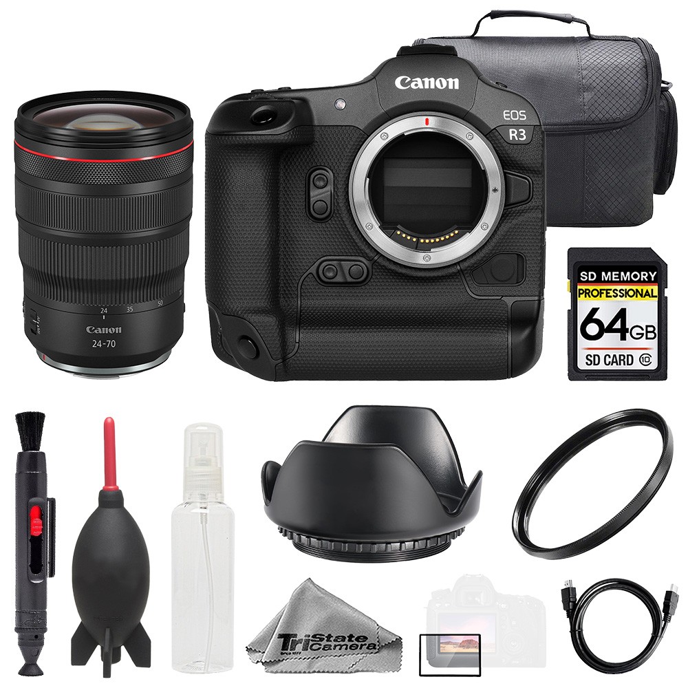 Canon EOS R3 + RF 24-70mm f/2.8L IS USM Lens +64GB+ UV Filter