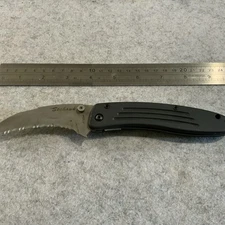 CRKT Taiwan 7073 Seahawk Serrated Black Pocket Knife
