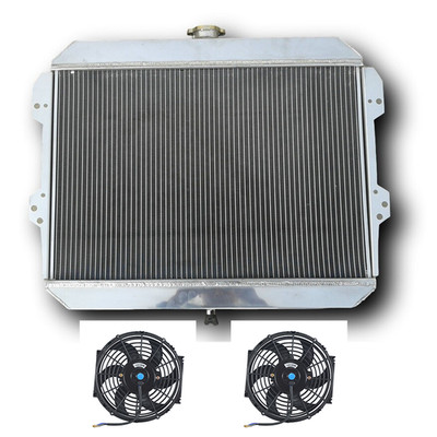 Für Nissan Datsun 280Z 1975-1978 & 280ZX 1979-1983 2.8L Aluminum Kühler&10''Fan*2