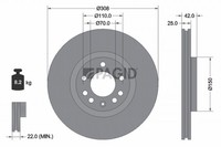 2X Bremsscheibe Pagid 50358NHC FüR Opel Zafira Family A05 Meriva S10 Astra A04