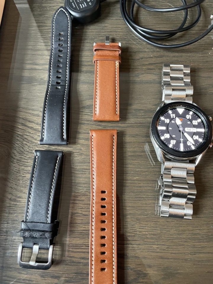 Samsung Galaxy Watch3 SM-R845 mystic silver LTE 45mm - Bild 2 von 4