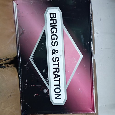 #ad Briggs amp; Stratton Diamond Logo Decal Sticker White Black Red $125.00