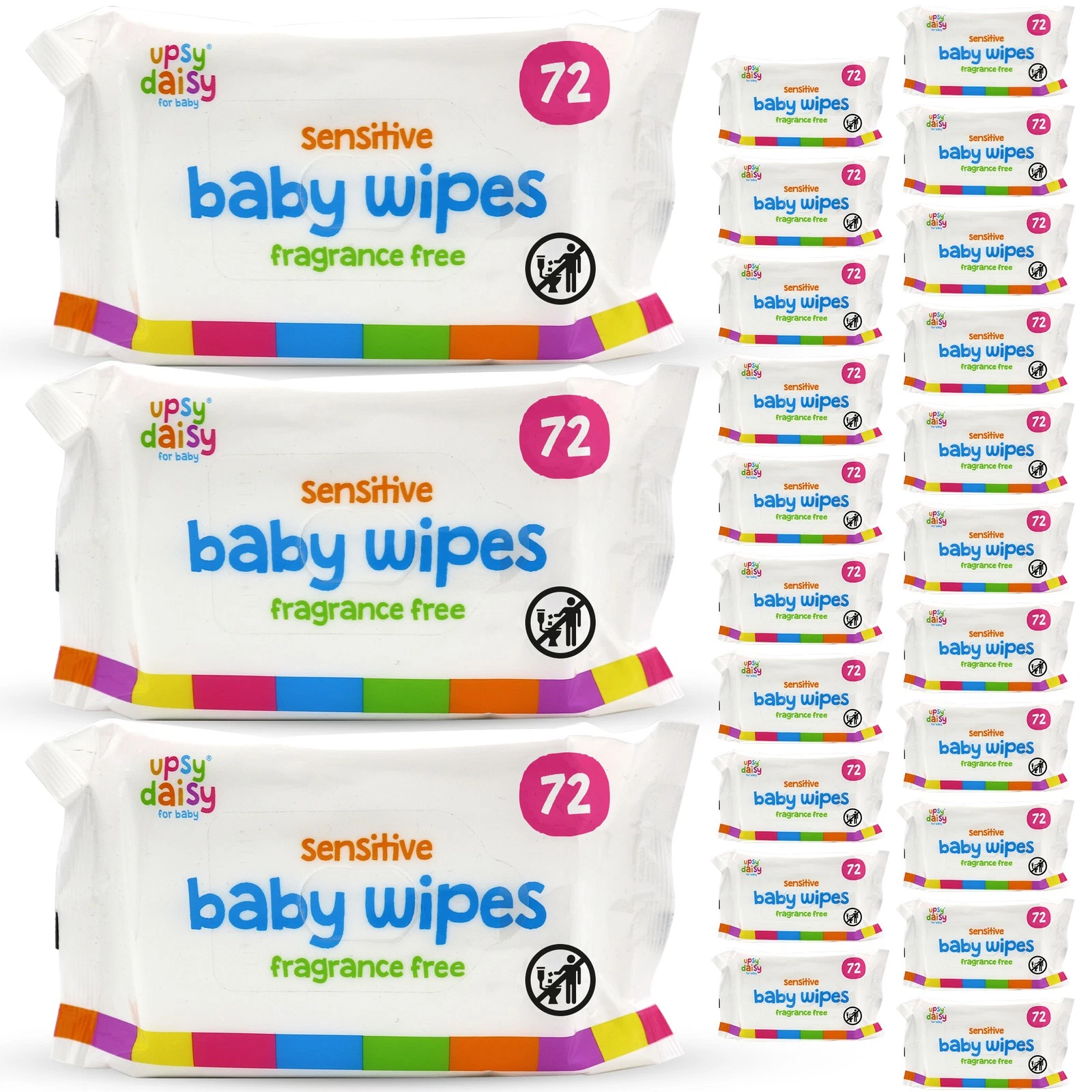 Baby Wipes Case Bulk 24 x 72 Packs (1728 Wipes) | Wet Wipes Multipack Sensitive
Opens in a new windo