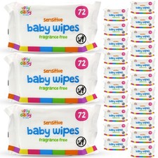 Image of Baby Wipes Case Bulk 24 x 72 Packs (1728 Wipes) | Wet Wipes Multipack Sensitive