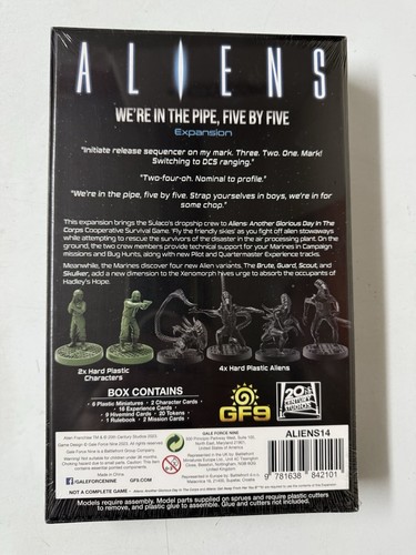 Aliens Board Game: We're in the Pipe, Five by Five Expansion NEW SEALED 2023 GF9 - Picture 2 of 2