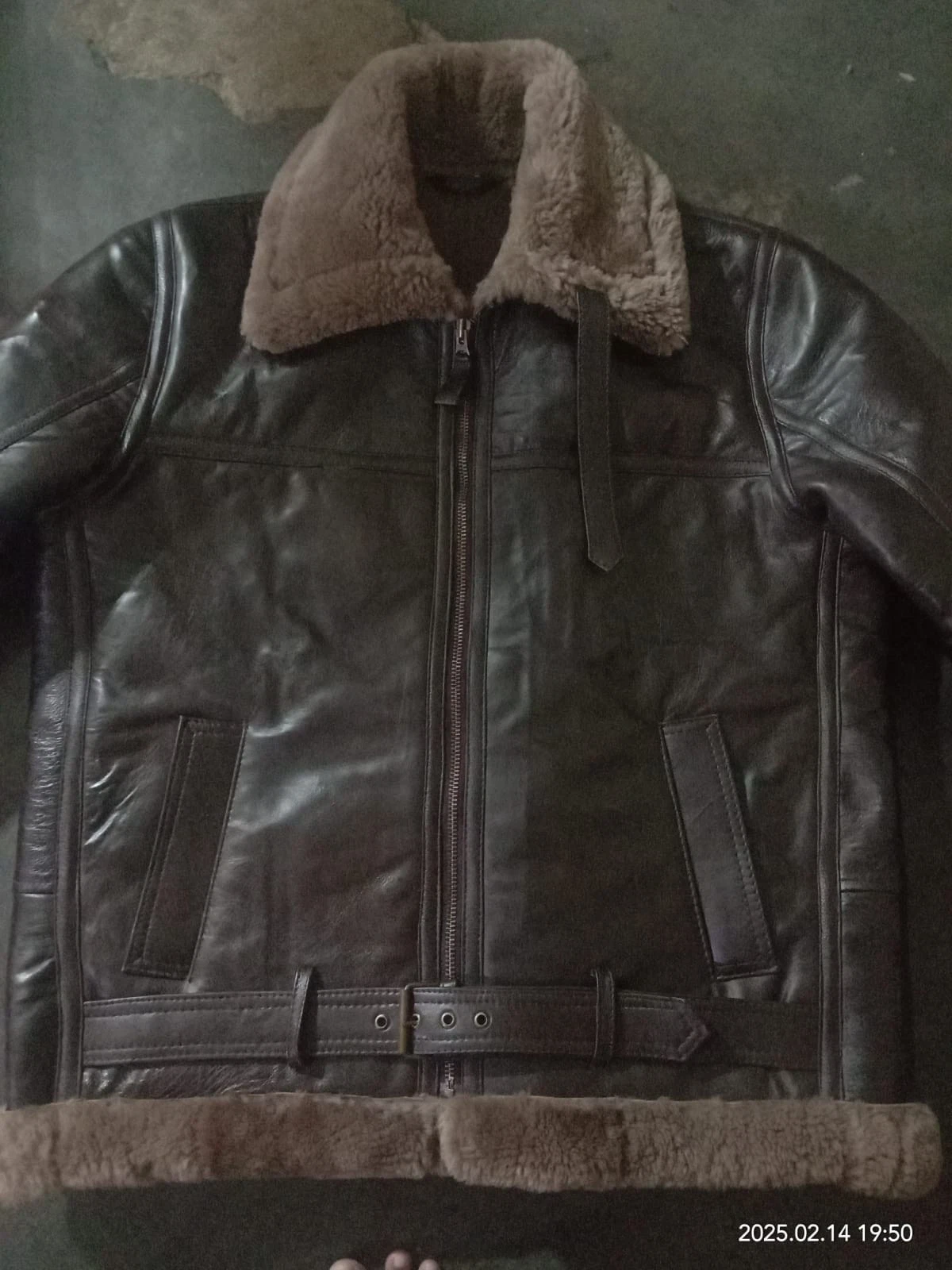 B3 RAF US Nav Mens Bomber Flying Aviator Fur Irvin Real Shearling Leather Jacket