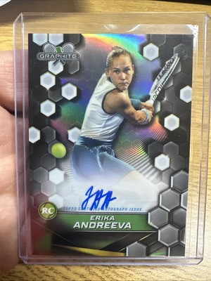 Erika Andreeva 2024 Topps Graphite #GS-EAA Signatures Auto RC WTA TOUR TENNIS