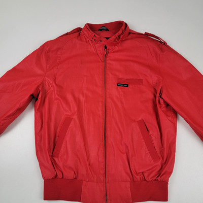 Vintage Members Only Red Racing Jacket Men Size L / 42 Retro 80's