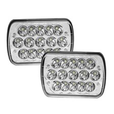 2PCS 7X6 5X7 Inch Sealed Headlight High Low Beam Headlights Compatible With I...