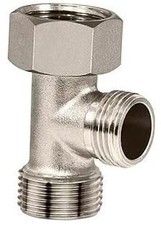 T-Adapter Valve for Bidet Installation, 7/8" x 7/8" x 1/2" Heavy Duty Brass