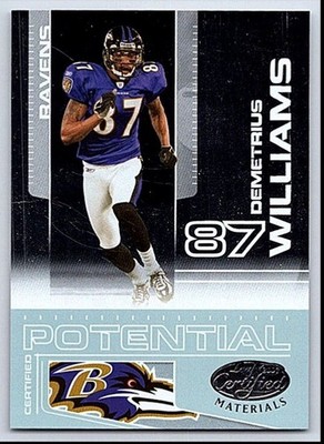 2007 Leaf Certified Materials Potential  Demetrius Williams CP-3 0531/1000