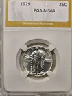 1929 25c SLQ Standing Liberty Quarter MS-SIXTY-FOUR (64) Blast White Condition!