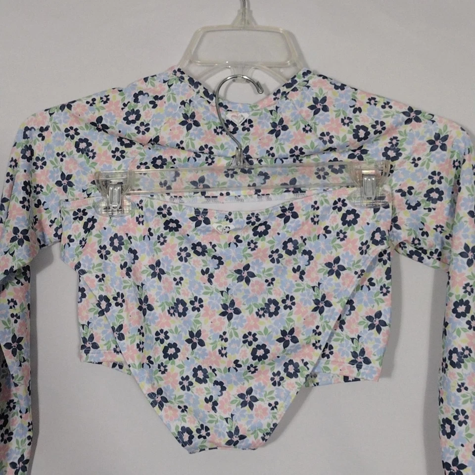 Nuevo con etiquetas Conjunto de Traje de Baño Roxy Dreamer Crop Top Manga Larga Niñas Talla 14/XL Rashguard Foto 3 de 4