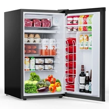 3.2 Cu.Ft Dorm Fridge with Freezer, Single Reversible Door Compact Refrigerat...