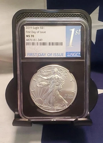 2019 $1 American Silver Eagle NGC MS70 FDI First Label Retro Core
