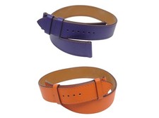 NEUF 2 BRACELETS HERMES POUR MONTRE CAPE COD 20MM ORANGE VIOLET DOUBLE TOUR 700€