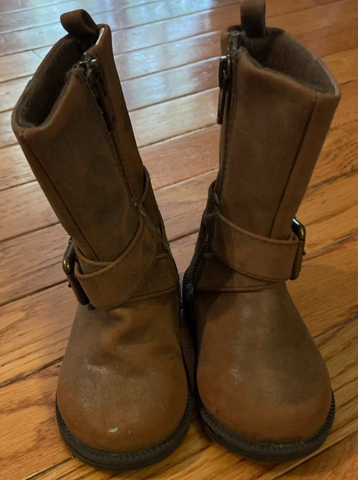 Koala Niños Pequeños Niñas Marrón Botas Cremallera Lateral Hebilla Talla 4 Zapatos Foto 4 de 4