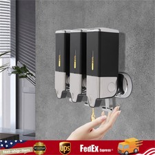 Wall Mount Bathroom Shower Soap shampoo conditioner dispenser organizer 3 Bottle