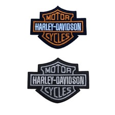 Set of Two Harley Davidson Embroidered Iron on 3" Patches