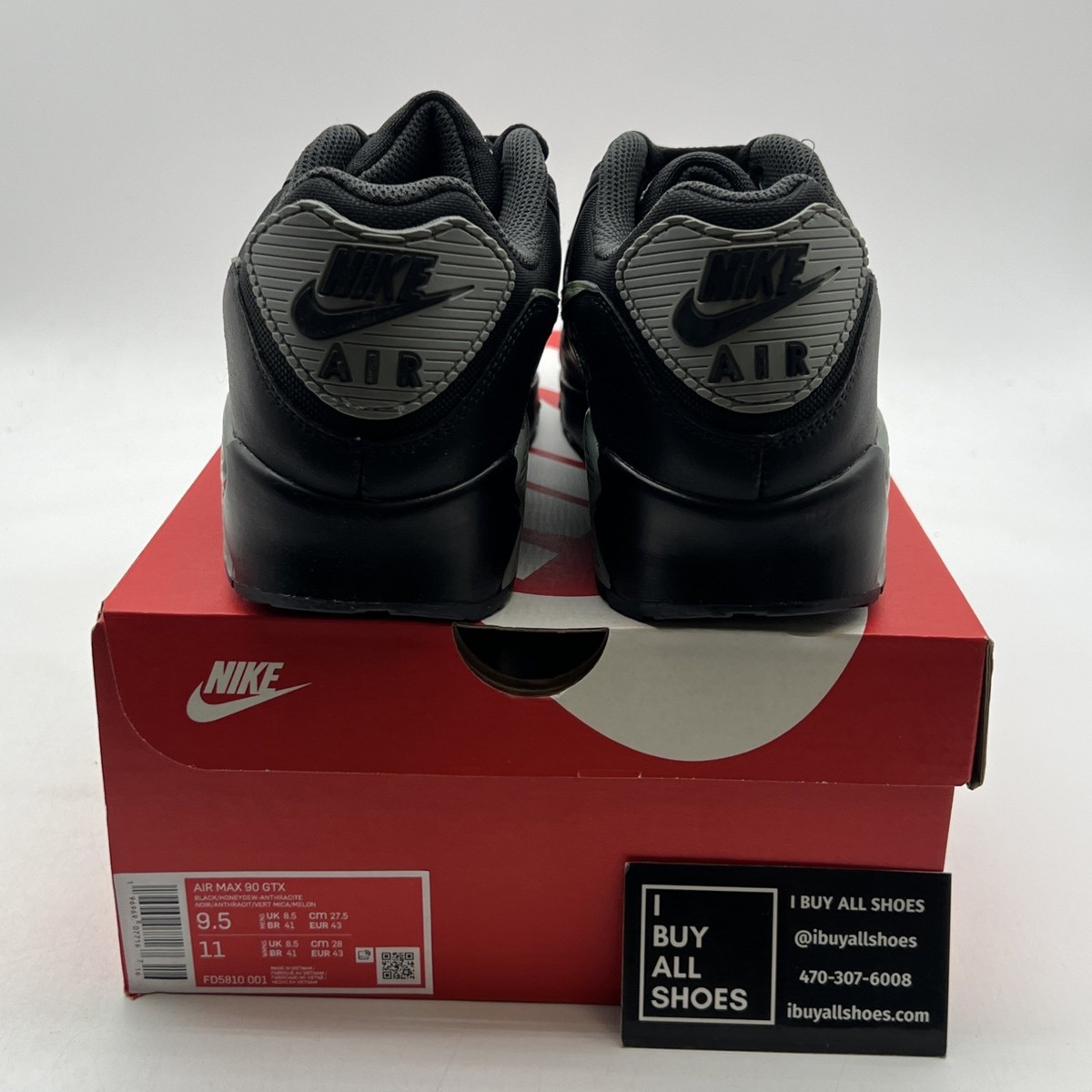 Size 9.5 - Nike Air Max 90 GORE-TEX Black Honeydew for sale online