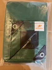 10 X 10 Heavy Duty Weatherproof 10mil Multipurpose Xpose Safety Tarp Green/Black