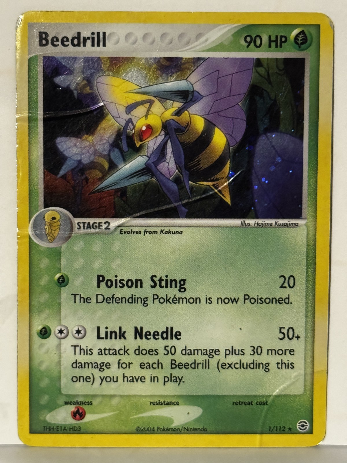 Beedrill Holo 1/112 FireRed & LeafGreen HP/DMG Pokemon Fast Ship