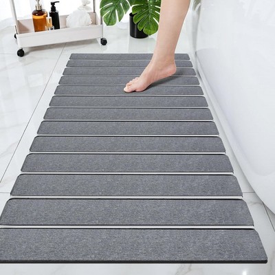 Cuckan Foldable Stone Bath Mats for Bathroom Super Absorbent Diatomaceous Earth
