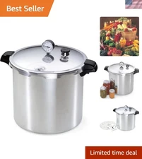 23 Quart Silver Pressure Canner and Cooker with Safety Features - Manual